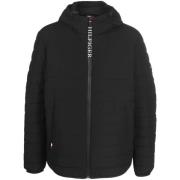 Zwarte Bomberjack met Geweven Details Tommy Hilfiger , Black , Heren