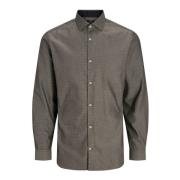 Klassieke Kent Kraag Overhemd Jack & Jones , Gray , Heren