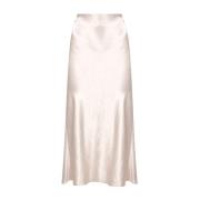 Beige Casual Slip Rok Vince , Beige , Dames