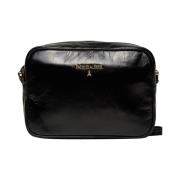 Zwarte leren crossbodytas Patrizia Pepe , Black , Dames