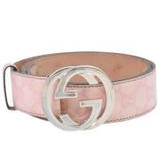 Pre-owned Leather belts Gucci Vintage , Pink , Dames