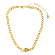 Gouden Snake Link Ketting Waterdicht Joy Dansk Copenhagen , Yellow , D...