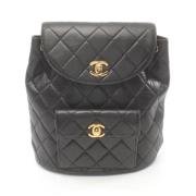 Pre-owned Leather shoulder-bags Chanel Vintage , Black , Dames