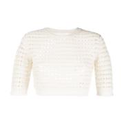 Witte Wol Katoen Nylon Sweater See by Chloé , White , Dames