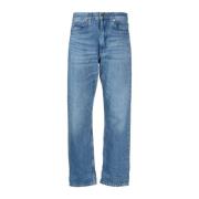 Blauwe Straight Denim Jeans Calvin Klein , Blue , Dames