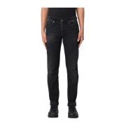 Gebruikte Denim George Broek Dondup , Black , Heren