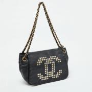 Pre-owned Leather shoulder-bags Chanel Vintage , Black , Dames