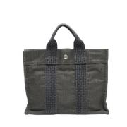 Pre-owned Canvas handbags Hermès Vintage , Gray , Dames