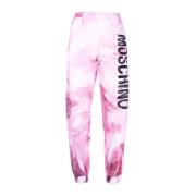 Roze Katoenen Broek Moschino , Pink , Dames