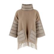 Ultra-licht Nylon Resort Poncho Herno , Beige , Dames