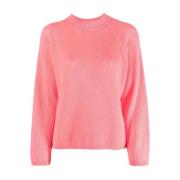 Roze Rib Ronde hals Sweater Forte Forte , Pink , Dames