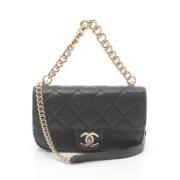 Pre-owned Leather chanel-bags Chanel Vintage , Black , Dames