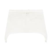 Witte Twill Suspenders Mini Rok Courrèges , White , Dames