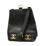 Pre-owned Leather chanel-bags Chanel Vintage , Black , Dames