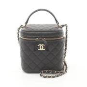 Pre-owned Leather chanel-bags Chanel Vintage , Black , Dames