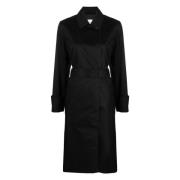 Zwarte Katoenen Casual Trenchcoat Calvin Klein , Black , Dames