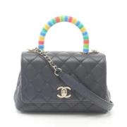 Pre-owned Leather chanel-bags Chanel Vintage , Blue , Dames