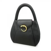 Pre-owned Leather handbags Cartier Vintage , Black , Dames