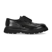 Zwarte Brogue Veterschoen Doucal's , Black , Heren