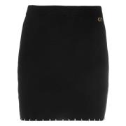 Elegante Zwarte Mini Rok Twinset , Black , Dames