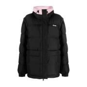 Down Jackets Msgm , Black , Dames