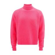 Roze Wol Raglanmouw Sweater JW Anderson , Pink , Dames