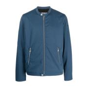 Blauwe Casual Nylon Jas Diesel , Blue , Heren