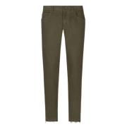 Khaki Slim-Fit Katoenen Jeans Dolce & Gabbana , Green , Heren