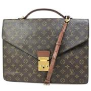 Pre-owned Canvas briefcases Louis Vuitton Vintage , Brown , Heren