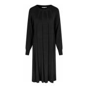 Eenvoudige Gebreide Jurk Zwart Masai , Black , Dames