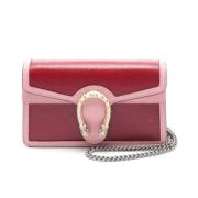 Pre-owned Leather crossbody-bags Gucci Vintage , Pink , Dames