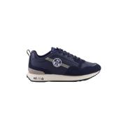 Blauwe Sneakers van Gerecycled Nylon met Suède Details North Sails , B...