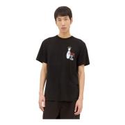 Grafische Print Katoenen T-Shirt Stüssy , Black , Heren