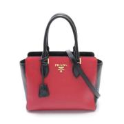 Pre-owned Leather handbags Prada Vintage , Red , Dames