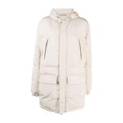 Beige Puffer & Down Jacket Eleventy , Beige , Heren