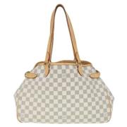 Pre-owned Canvas totes Louis Vuitton Vintage , White , Dames