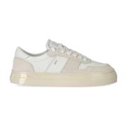 Witte Bicolor Leren Sneaker D.a.t.e. , White , Dames