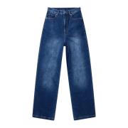 Klassieke Indigo Wide Leg Jeans Munthe , Blue , Dames