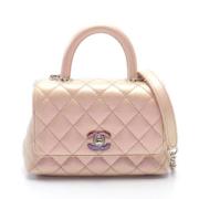 Pre-owned Leather chanel-bags Chanel Vintage , Pink , Dames