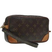 Pre-owned Canvas clutches Louis Vuitton Vintage , Brown , Dames