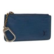 Pre-owned Leather wallets Louis Vuitton Vintage , Blue , Dames