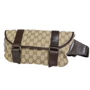 Pre-owned Canvas gucci-bags Gucci Vintage , Beige , Dames