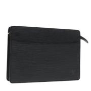 Pre-owned Leather clutches Louis Vuitton Vintage , Black , Dames