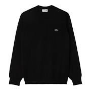 Stijlvolle Gebreide Trui Lacoste , Black , Heren