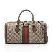 Pre-owned Canvas handbags Gucci Vintage , Beige , Dames