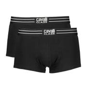 Heren Zwarte Boxer Briefs Pak Cavalli Class , Black , Heren