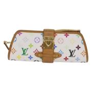 Pre-owned Canvas clutches Louis Vuitton Vintage , White , Dames