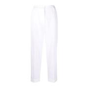 Elegante Witte Katoenen Broek P.a.r.o.s.h. , White , Dames