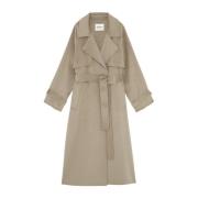 Klassieke wollen trenchcoat Ottod'Ame , Gray , Dames