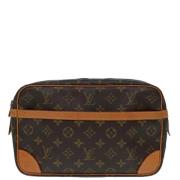 Pre-owned Canvas clutches Louis Vuitton Vintage , Brown , Dames